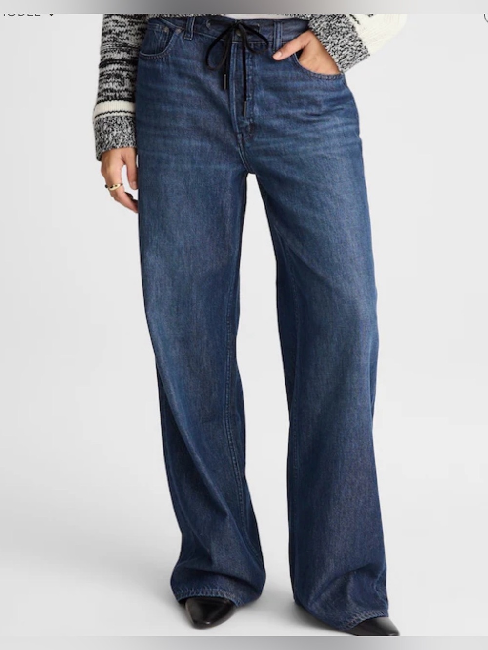 MADEWELL SIZE 25 The Low-Slung Baggy Jean in Airy Denim NY014